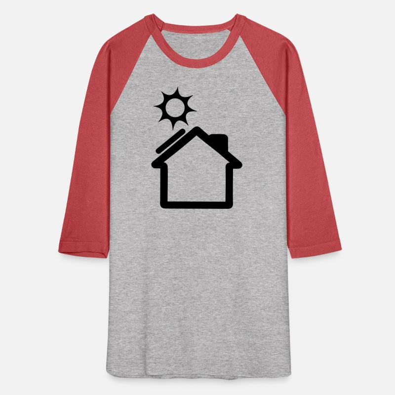 Solar panel on house with sun