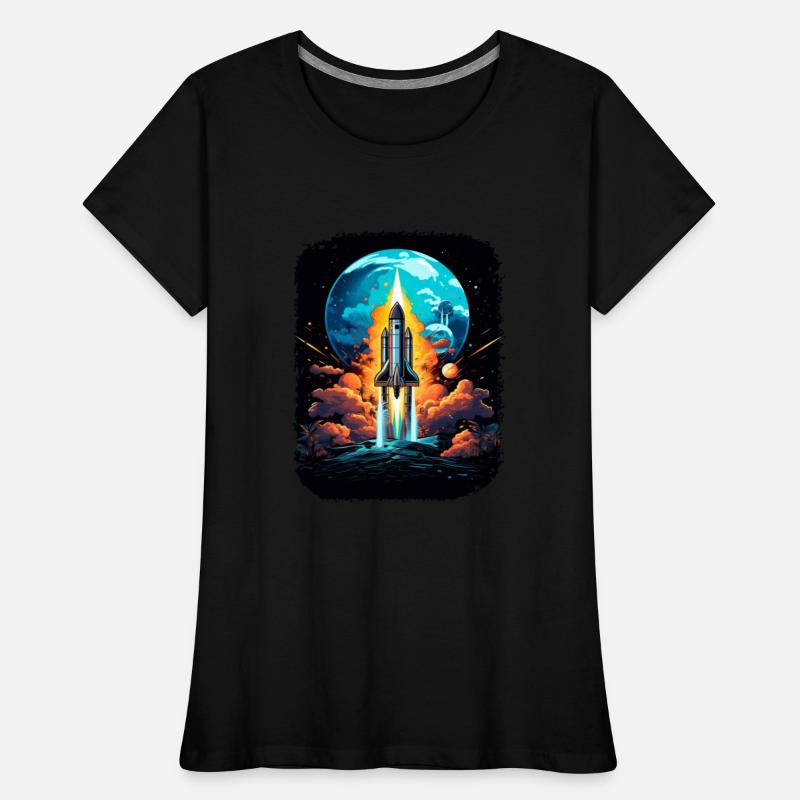 Space Planets Spaceship Shuttle Lift Off for