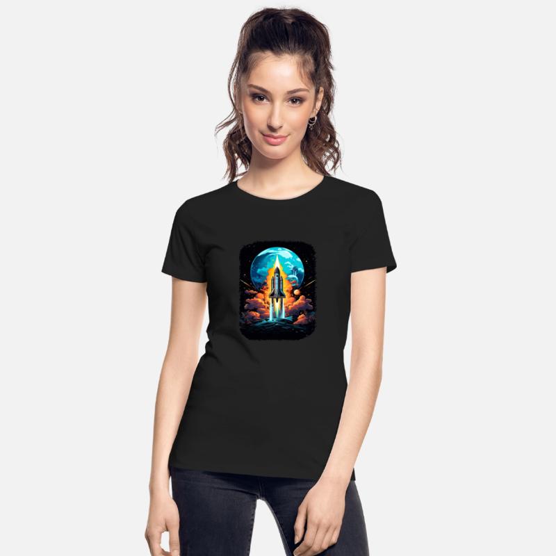 Space Planets Spaceship Shuttle Lift Off for