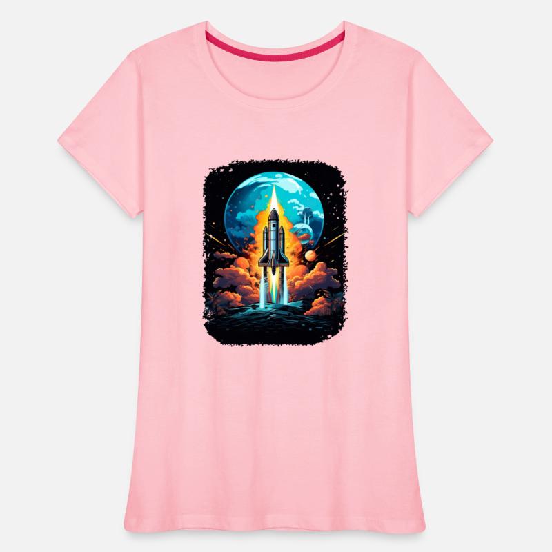 Space Planets Spaceship Shuttle Lift Off for