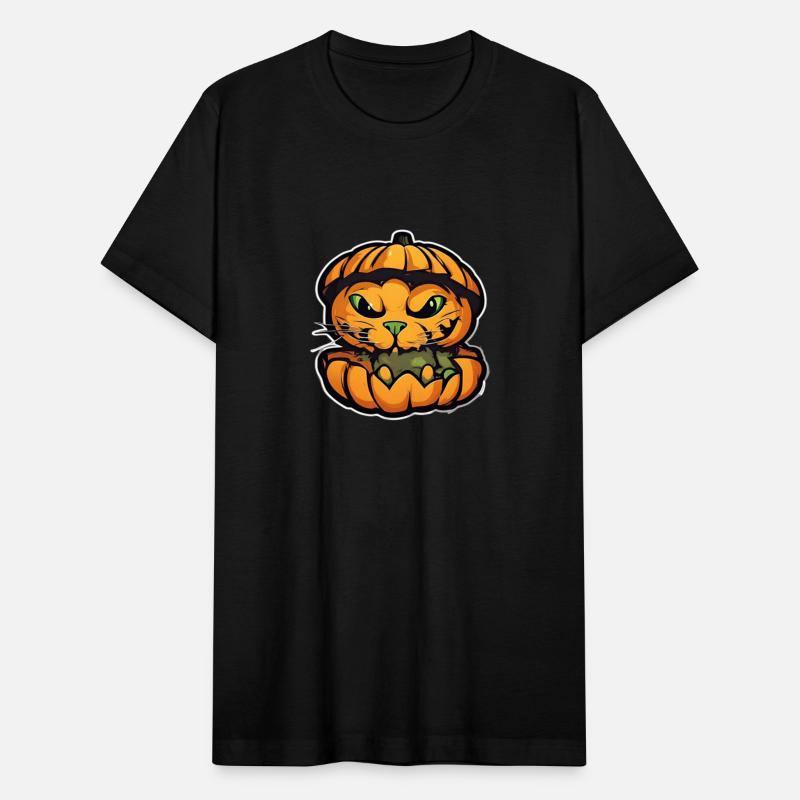 Spooky Cat Pumpkin Halloween Face