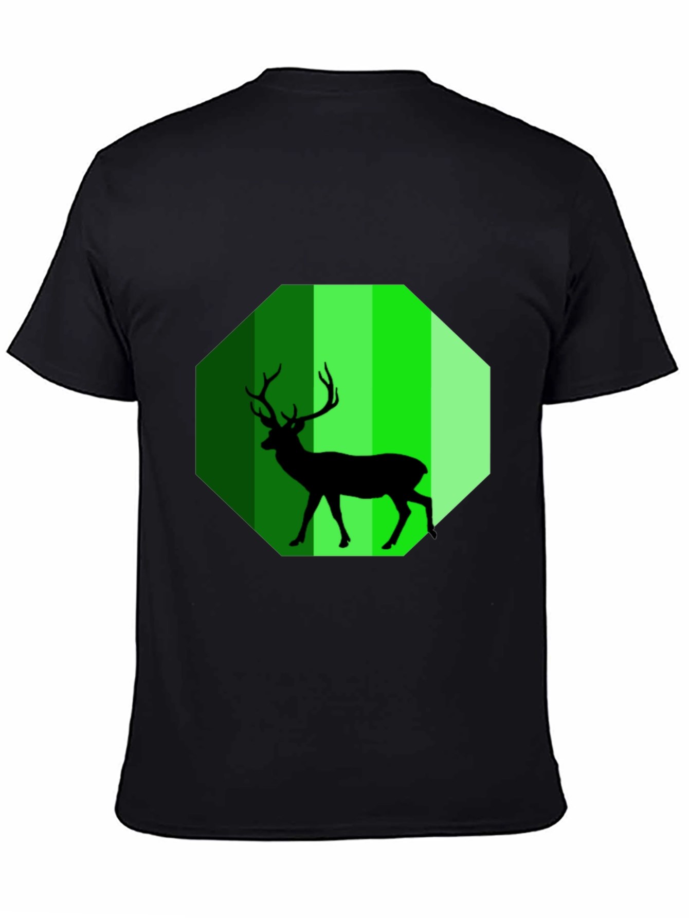 Green Deer Silhouette Graphic Tee