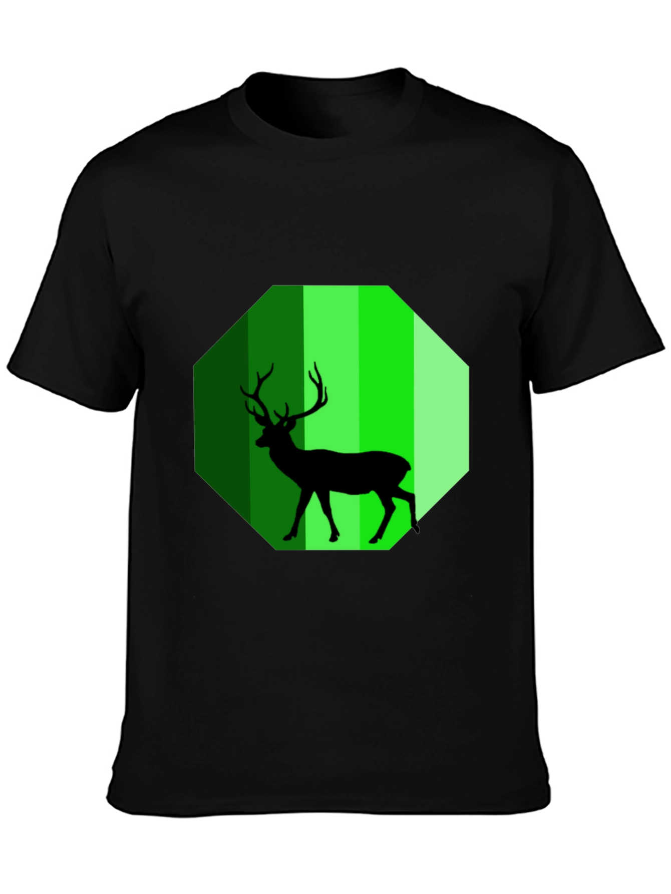 Green Deer Silhouette Graphic Tee