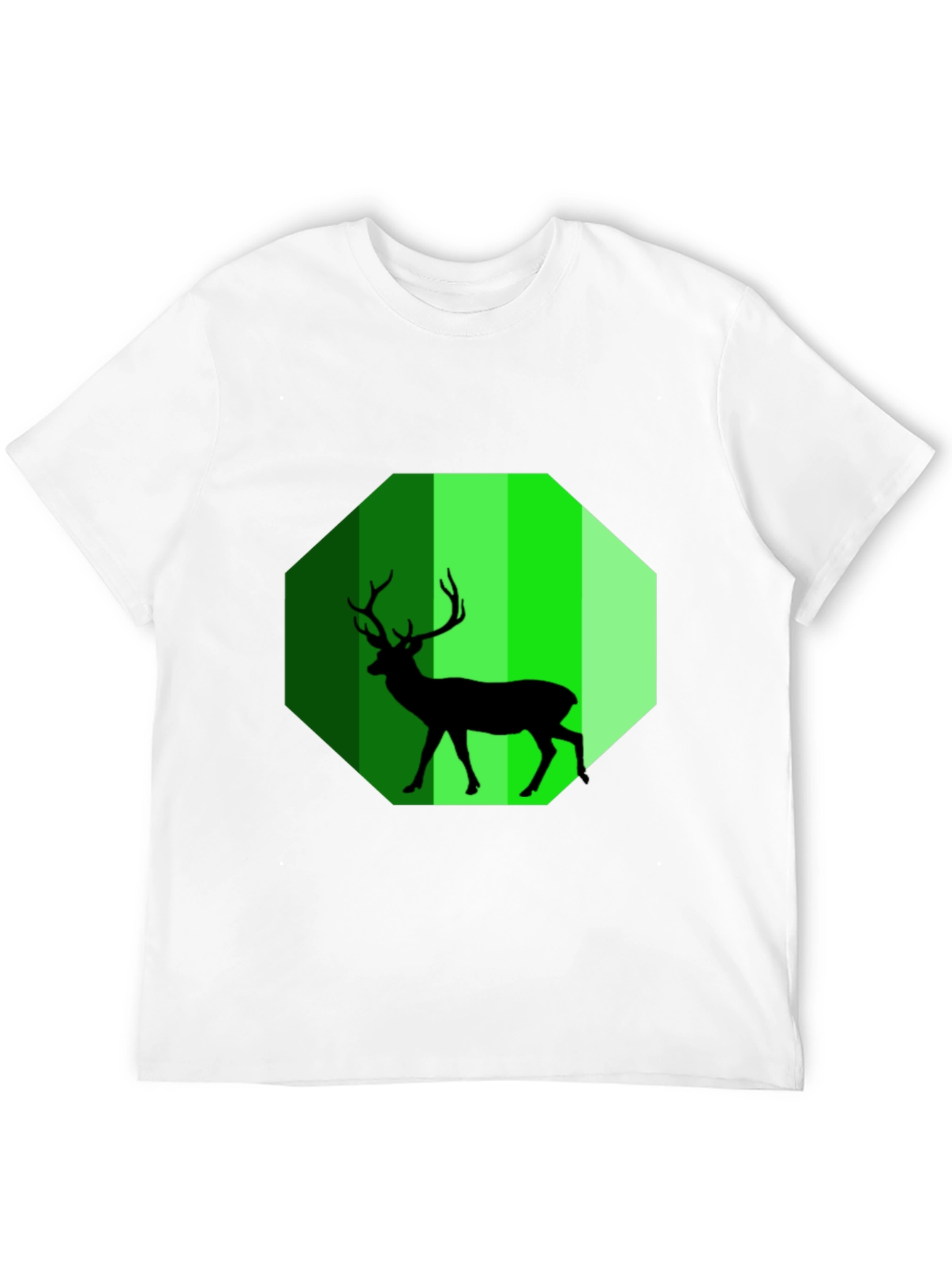 Green Deer Silhouette Graphic Tee