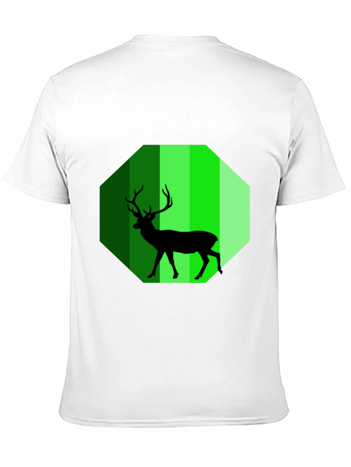 Green Deer Silhouette Graphic Tee