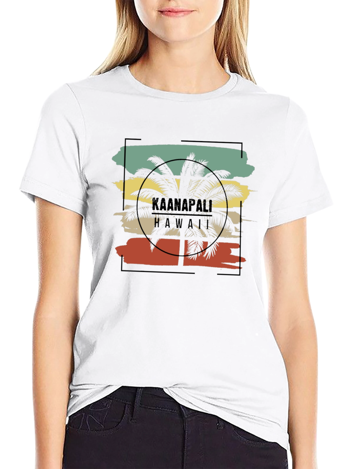 Kaanapali Hawaii Palm Tree Graphic Tee
