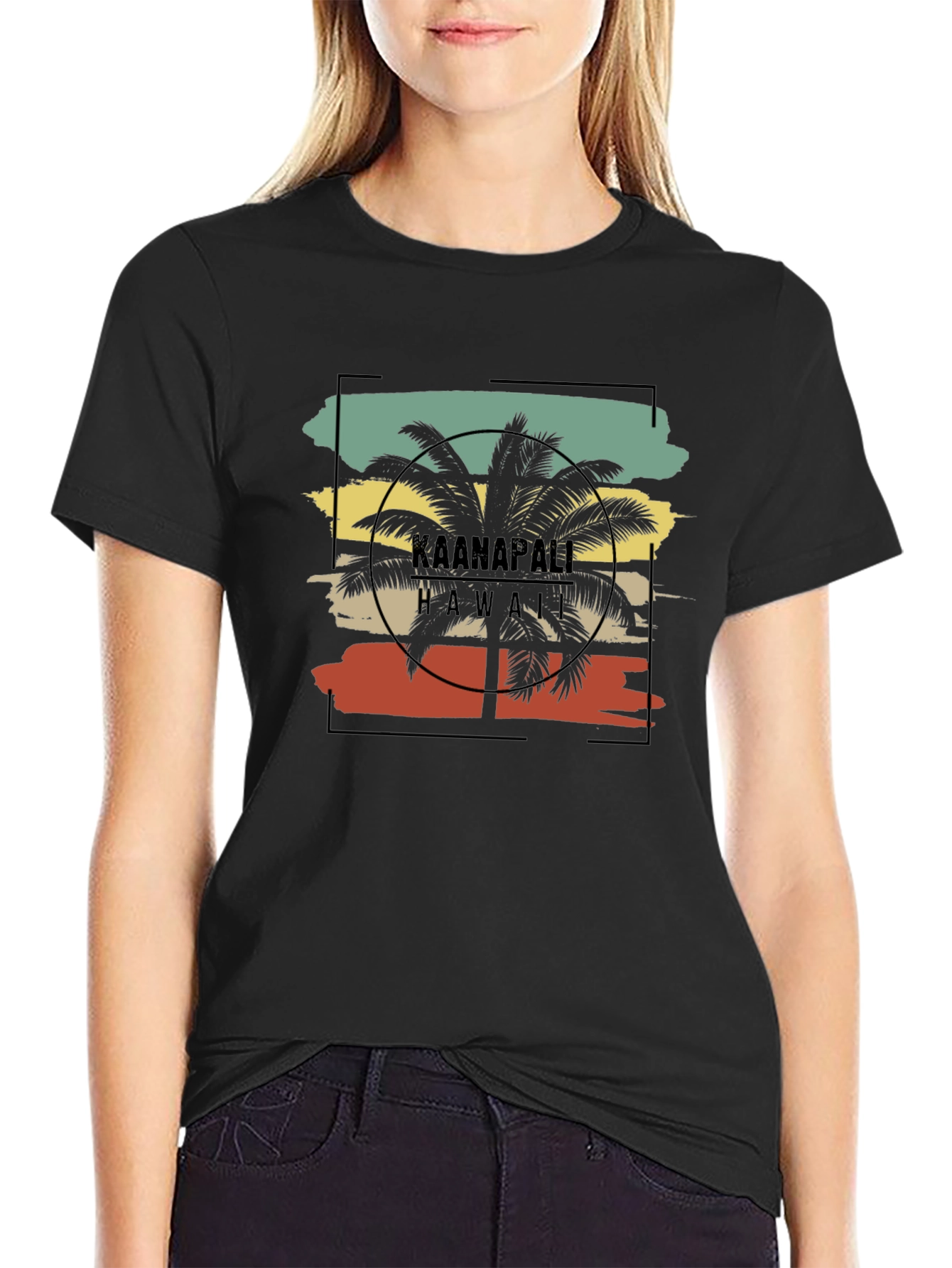 Kaanapali Hawaii Palm Tree Graphic Tee
