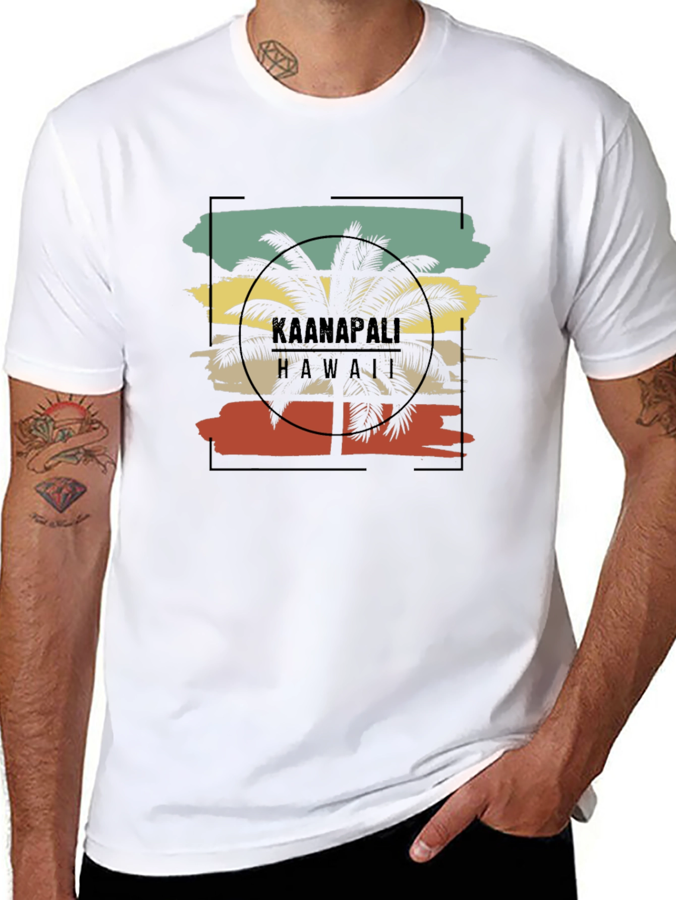 Kaanapali Hawaii Palm Tree Graphic Tee