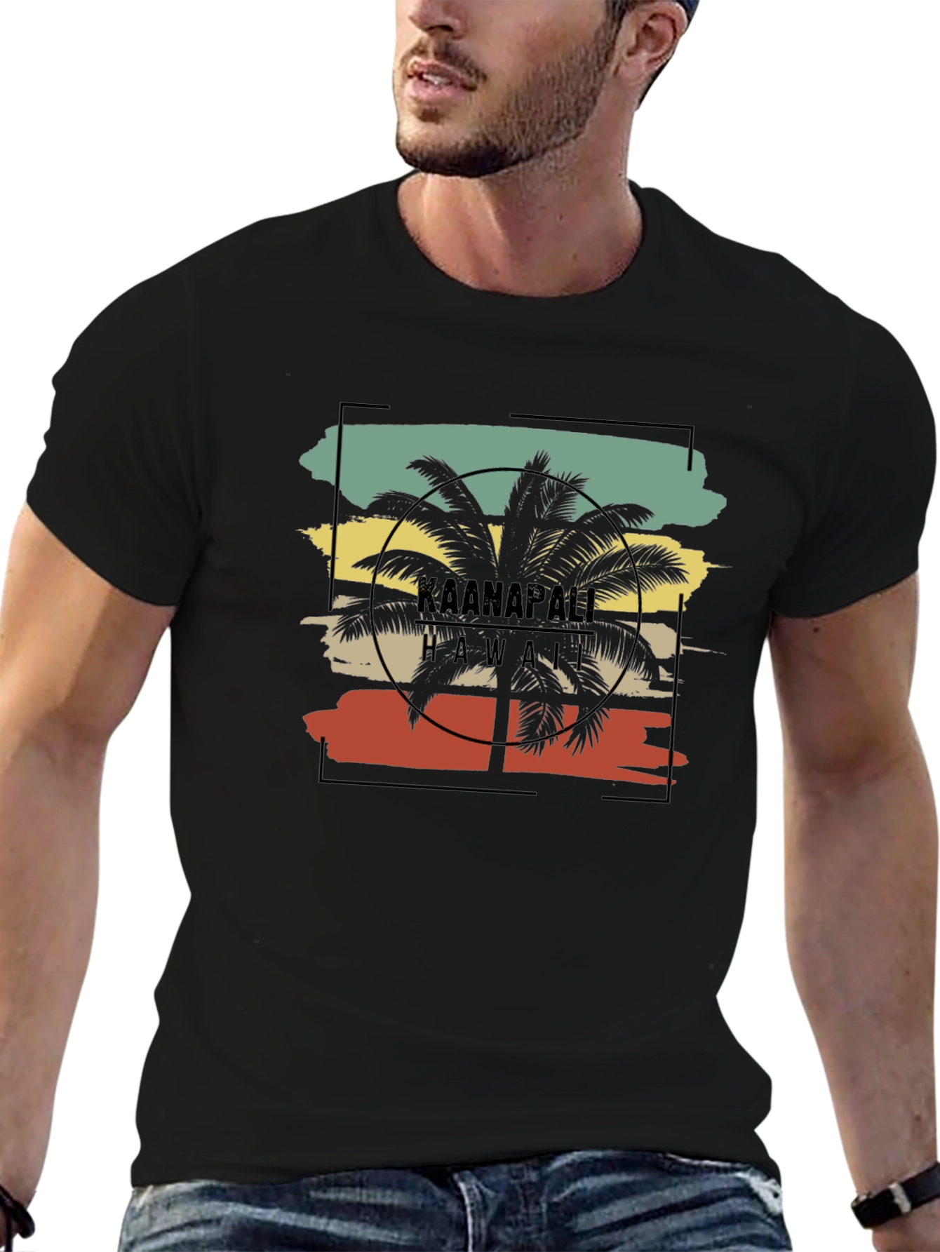 Kaanapali Hawaii Palm Tree Graphic Tee