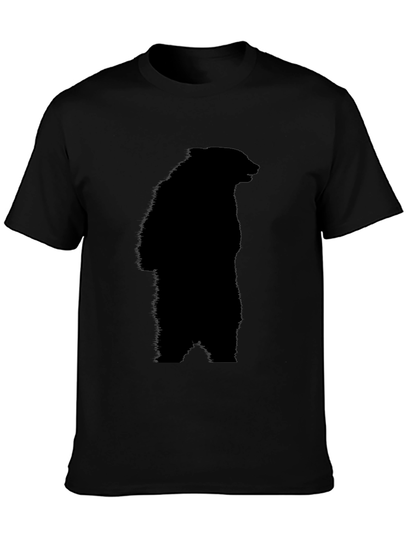 Black Bear Silhouette Tee - Graphic Print T-Shirt