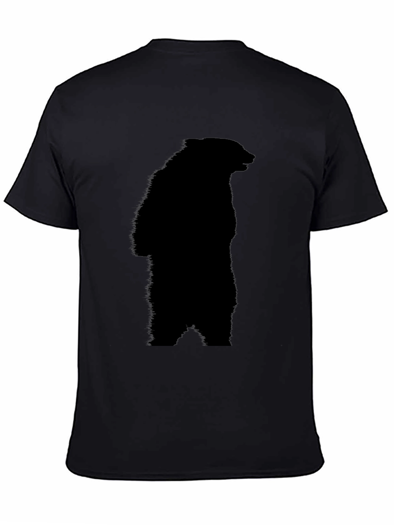 Black Bear Silhouette Tee - Graphic Print T-Shirt