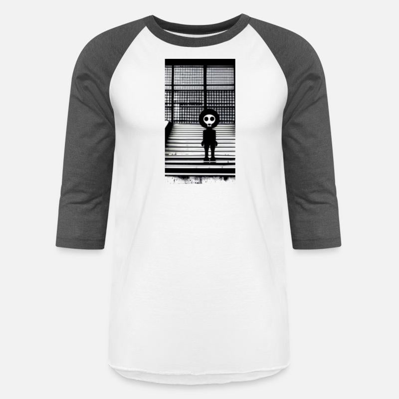 Suspicious Skull Masked Figure in Hoodie Standing