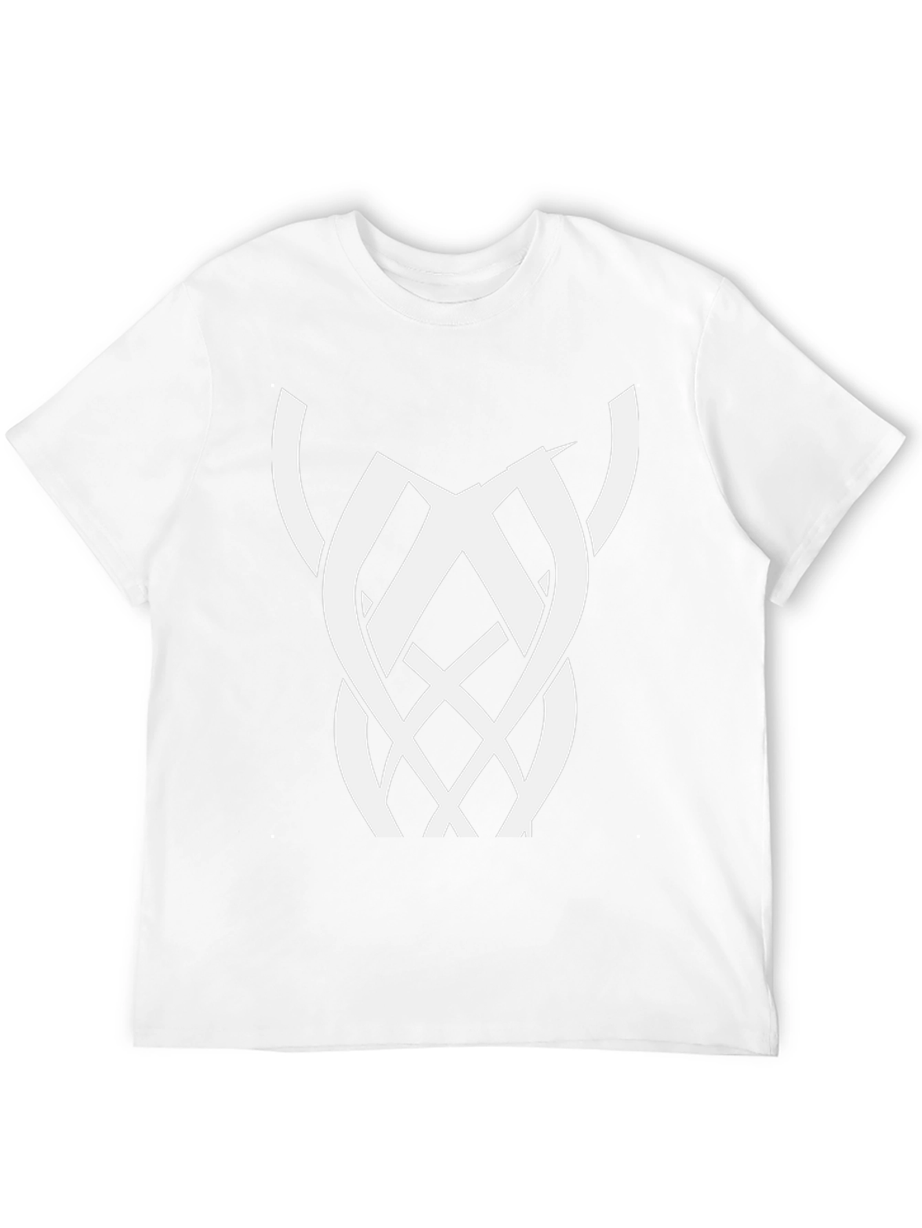Black Graphic Tee with Abstract White Design