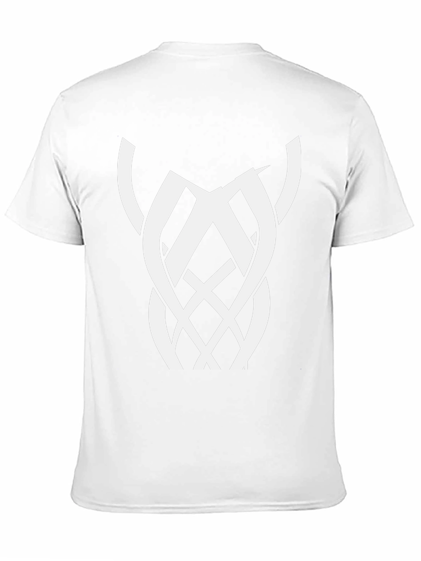 Black Graphic Tee with Abstract White Design