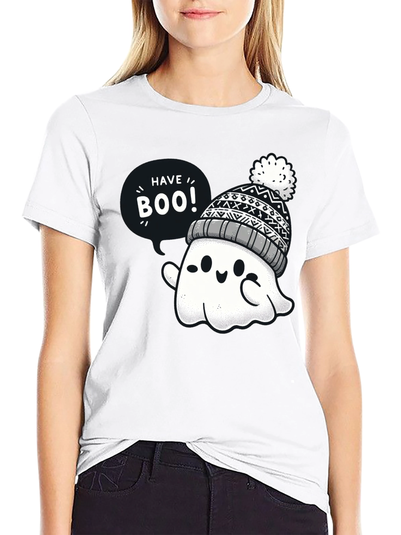 Cute Halloween Ghost T-Shirt - Have Boo!