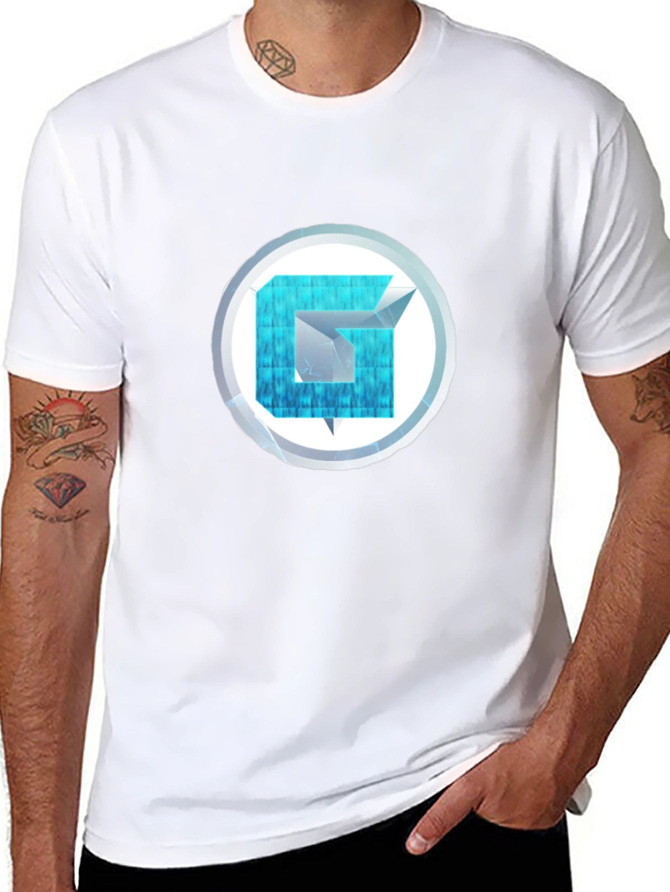 Cool Blue G Logo Black T-Shirt