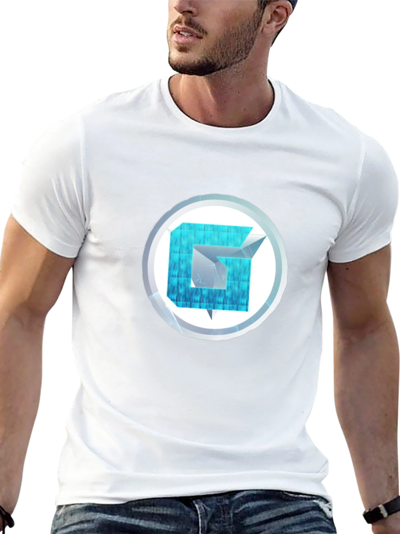 Cool Blue G Logo Black T-Shirt