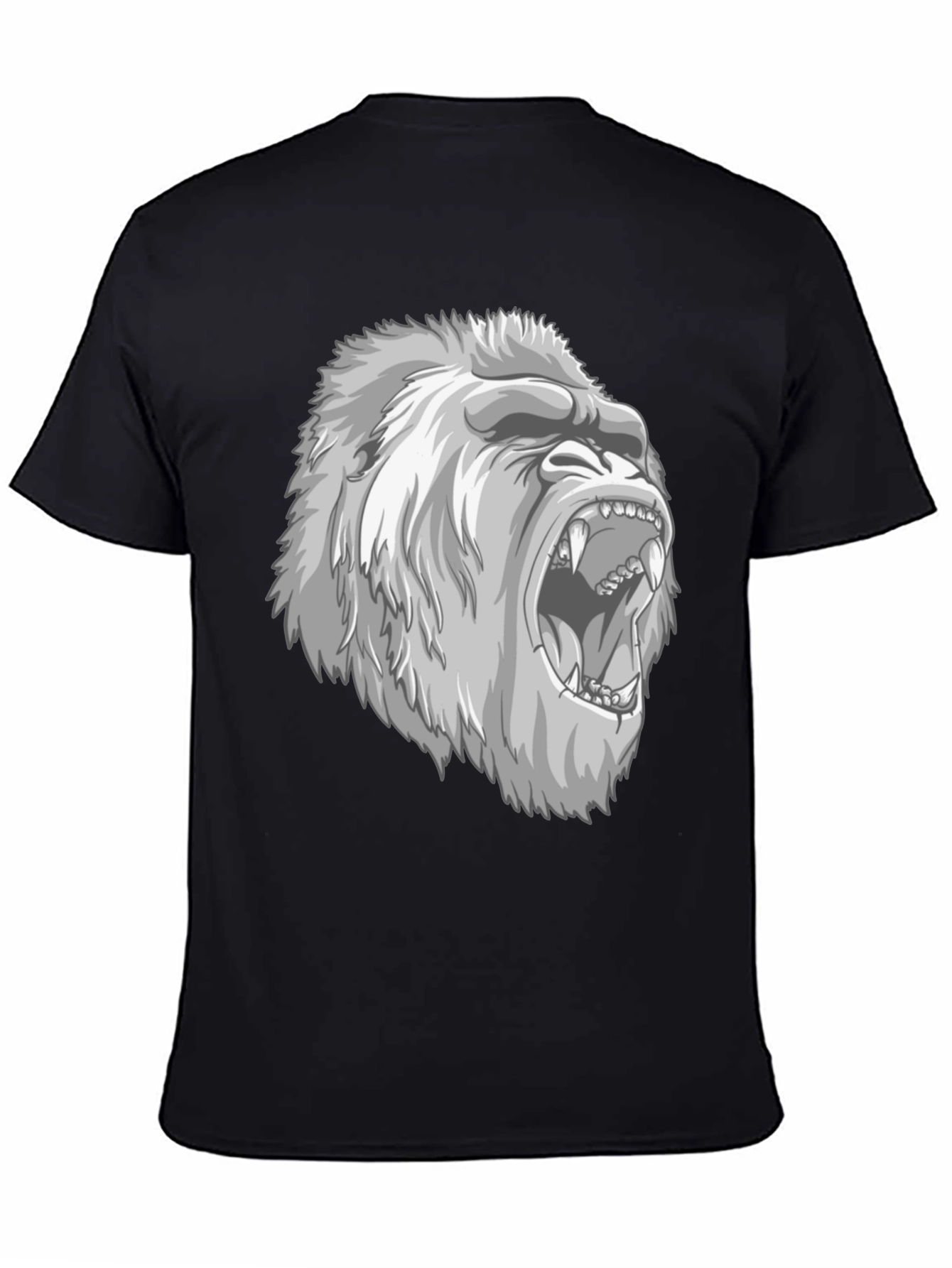 Roaring Gorilla Graphic Tee - Mens Black T-Shirt