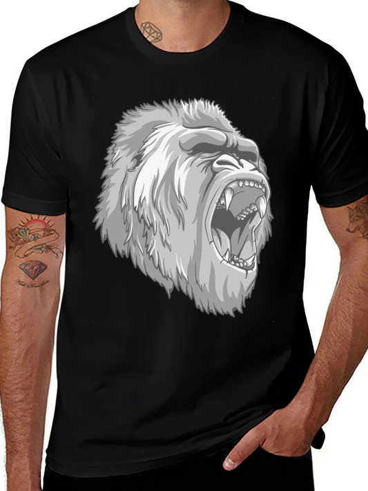 Roaring Gorilla Graphic Tee - Mens Black T-Shirt