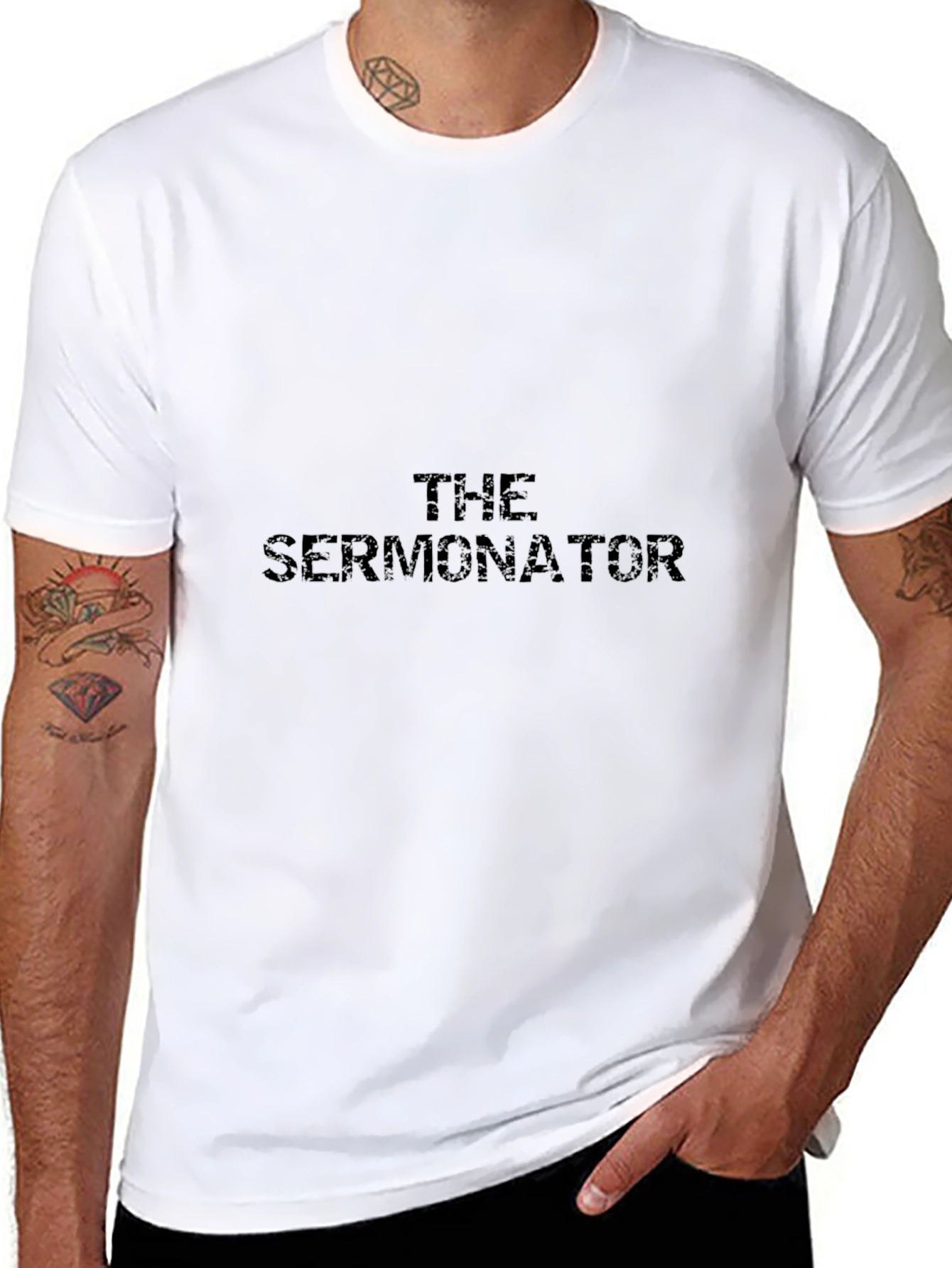 The Sermonator Black Graphic T-Shirt