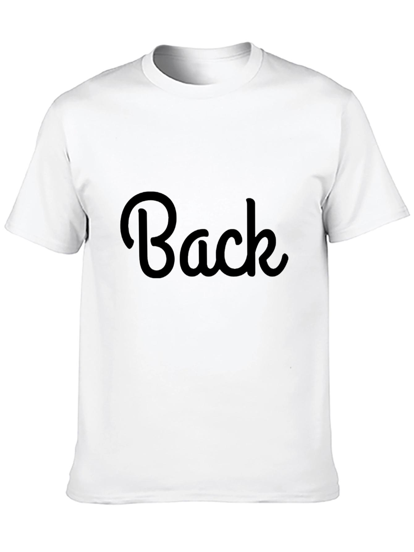 Mens Black Back Graphic T-Shirt Casual Style