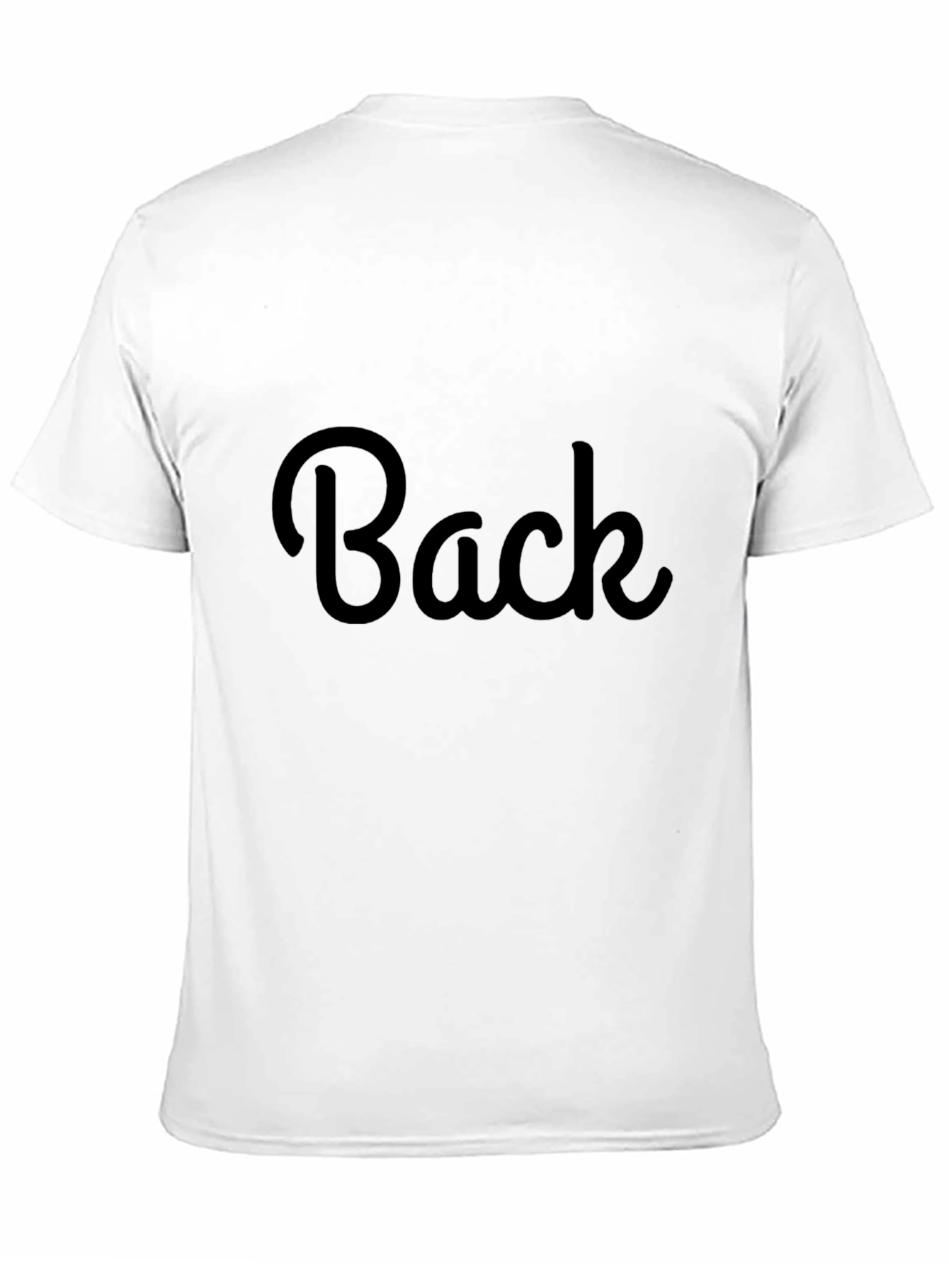 Mens Black Back Graphic T-Shirt Casual Style