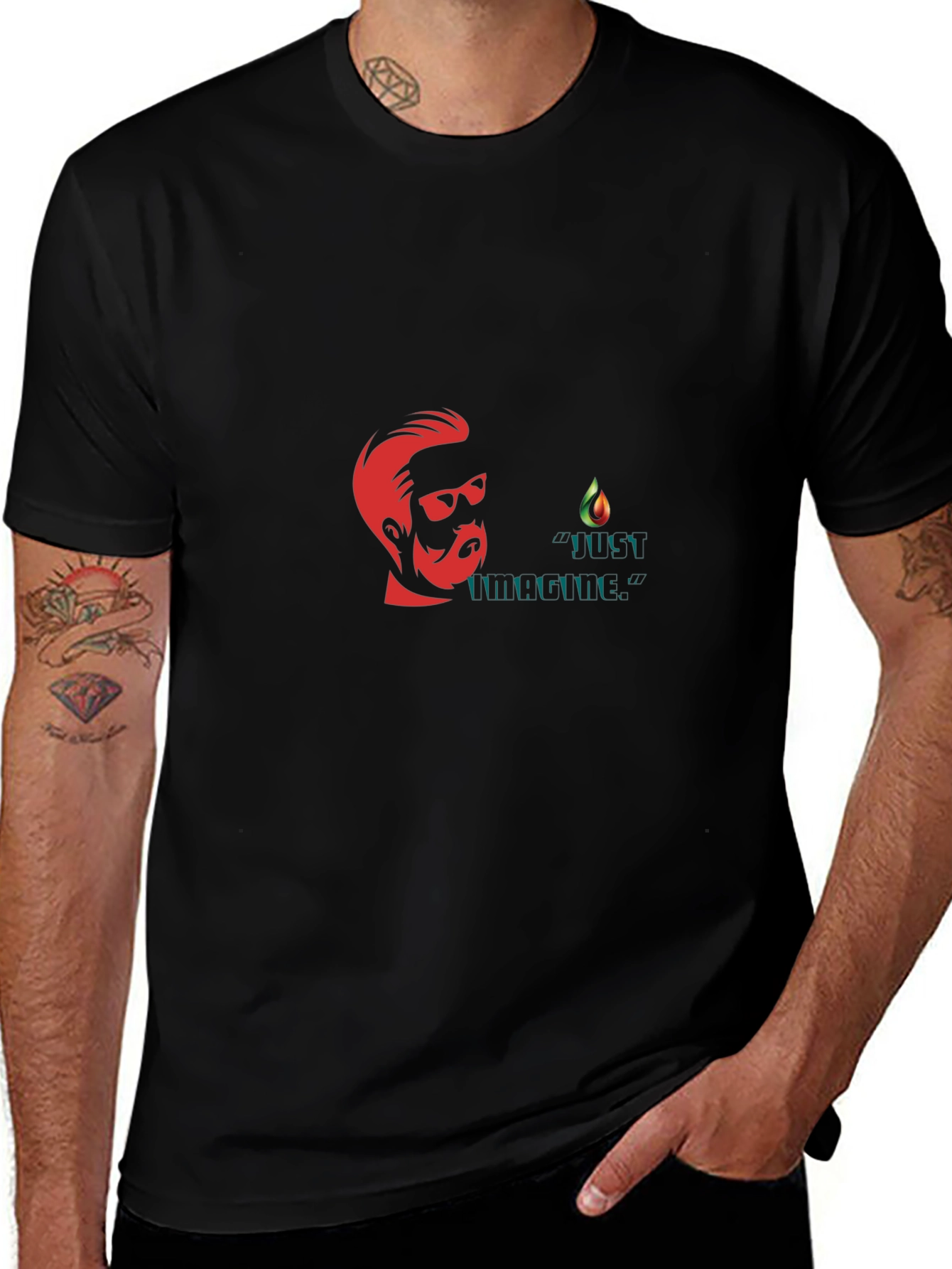 Just Unchilled Black Graphic Tee