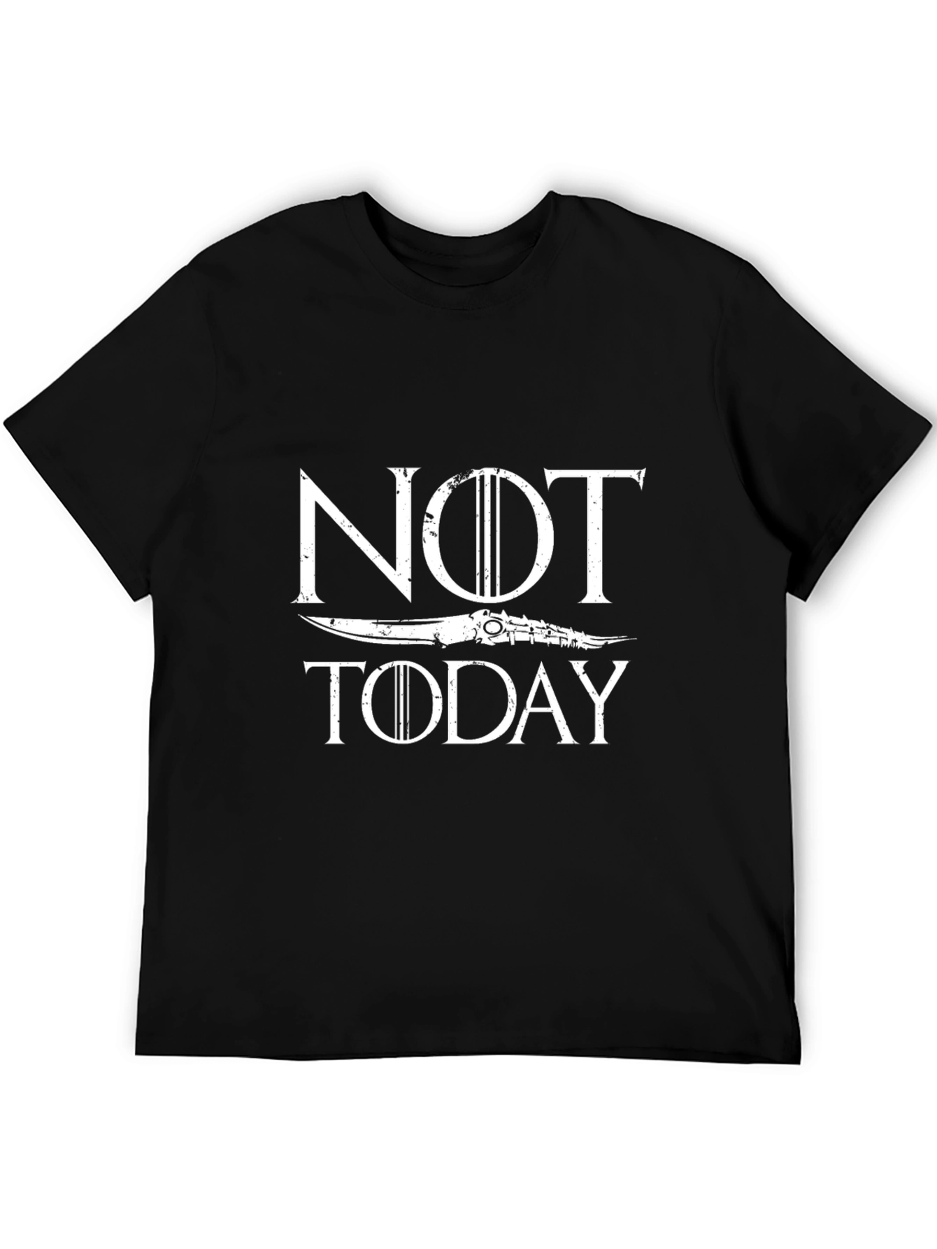 Not Today Game Inspired T-Shirt - Black Cotton Blend