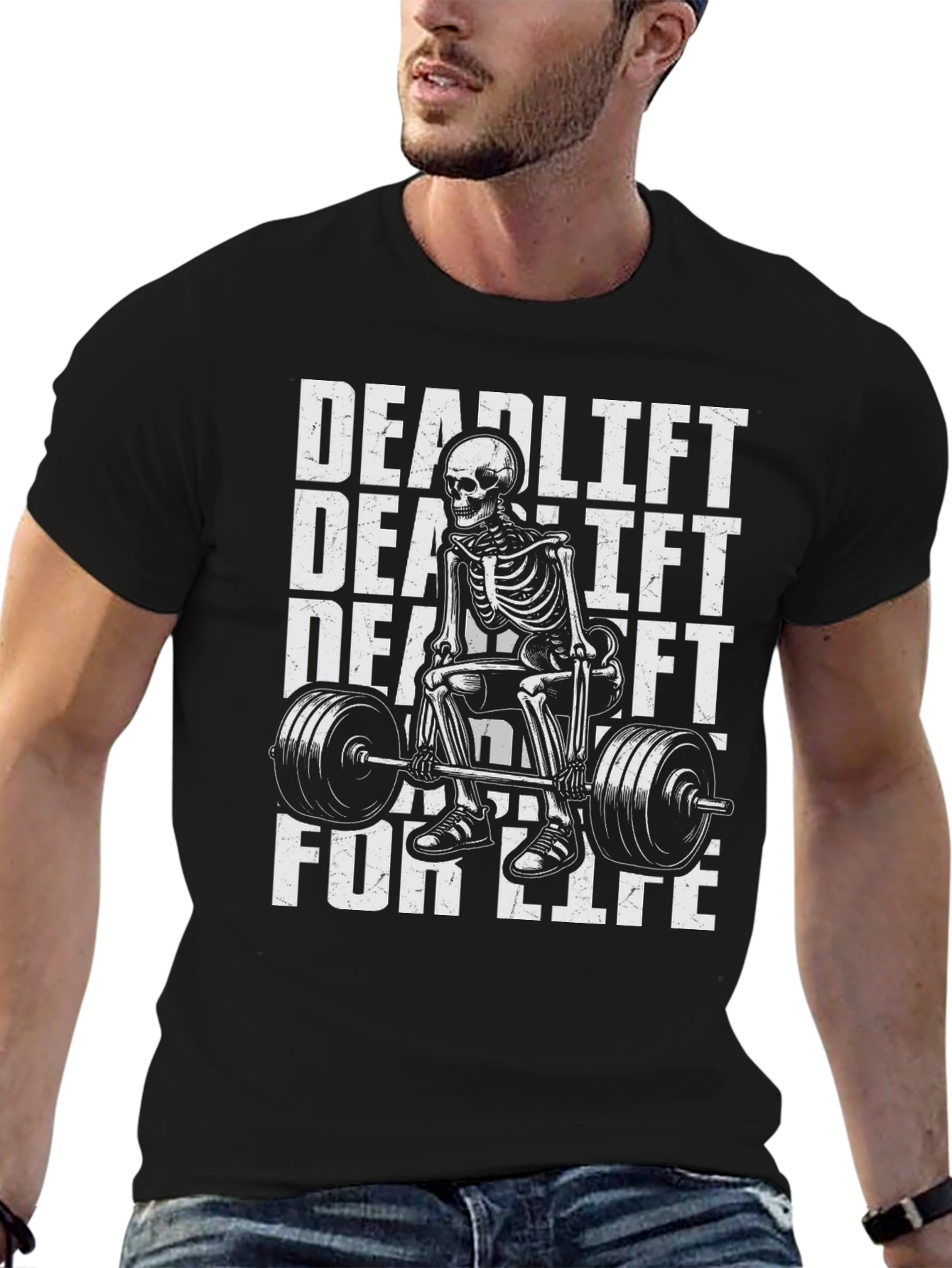 Deadlift Skeleton Graphic Tee - For Lifters