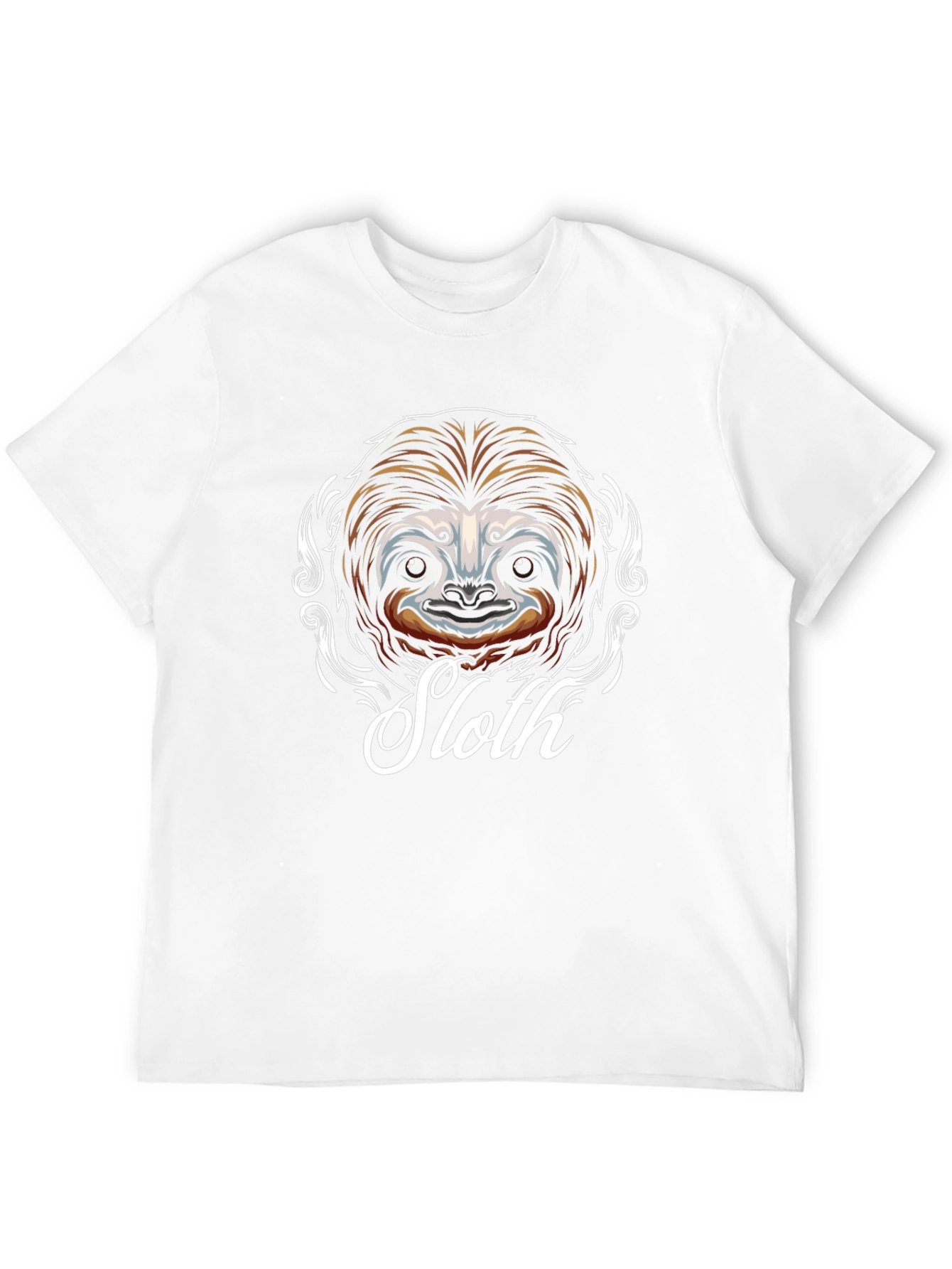 Sloth Graphic Tee - Unisex Black Cotton T-Shirt