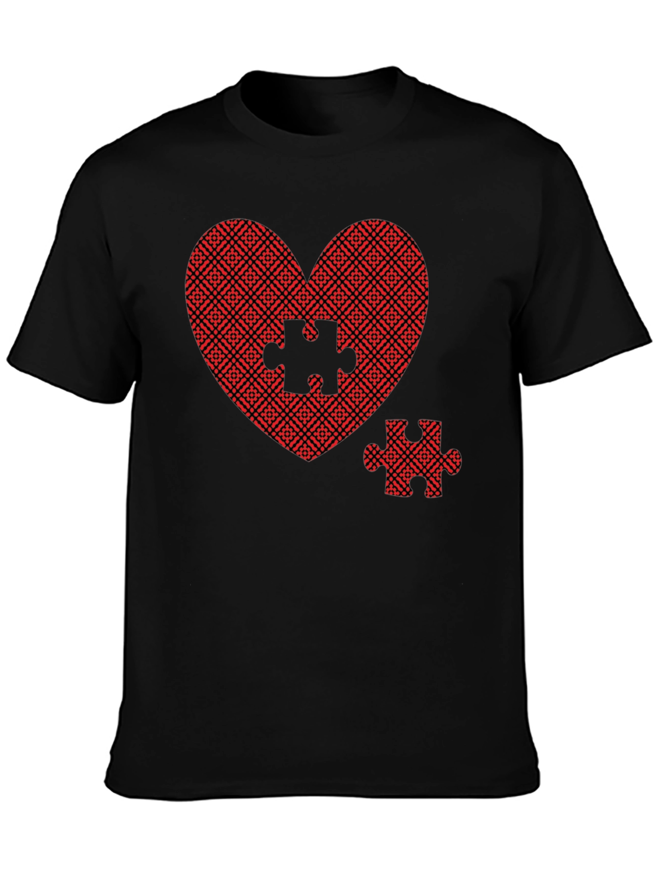 Heart Puzzle Piece Graphic Tee