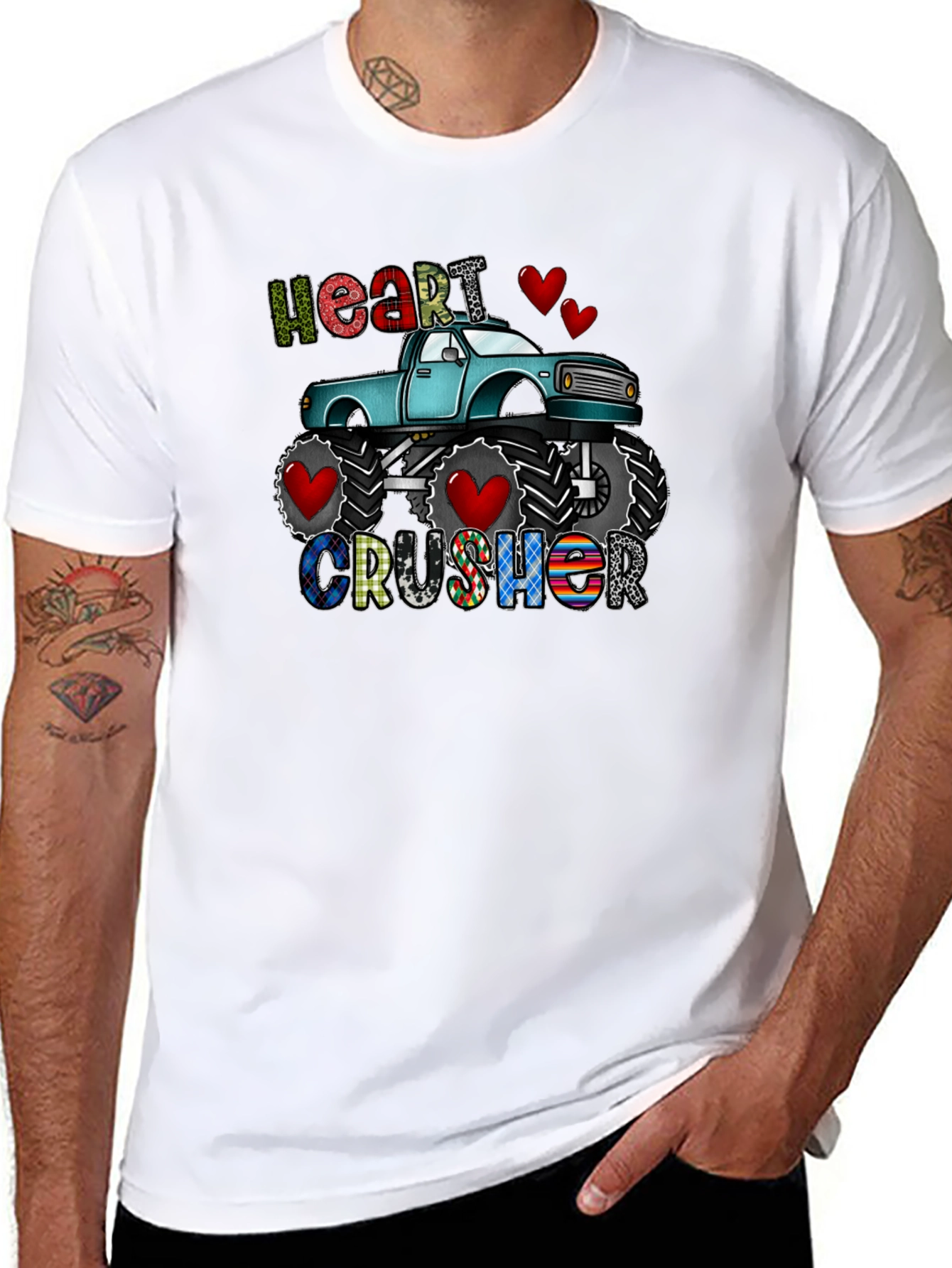 Heart Crusher Monster Truck T-Shirt