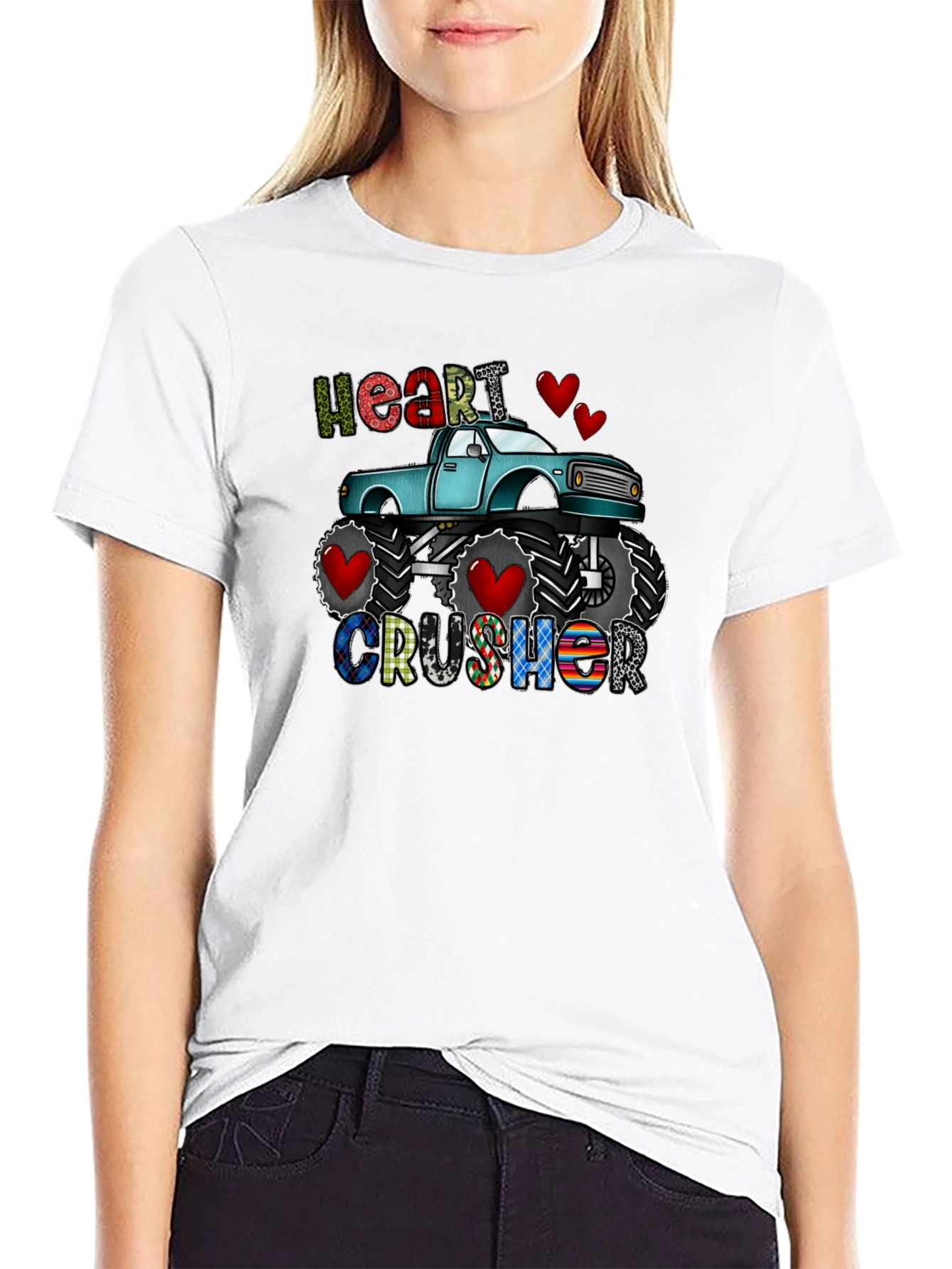 Heart Crusher Monster Truck T-Shirt