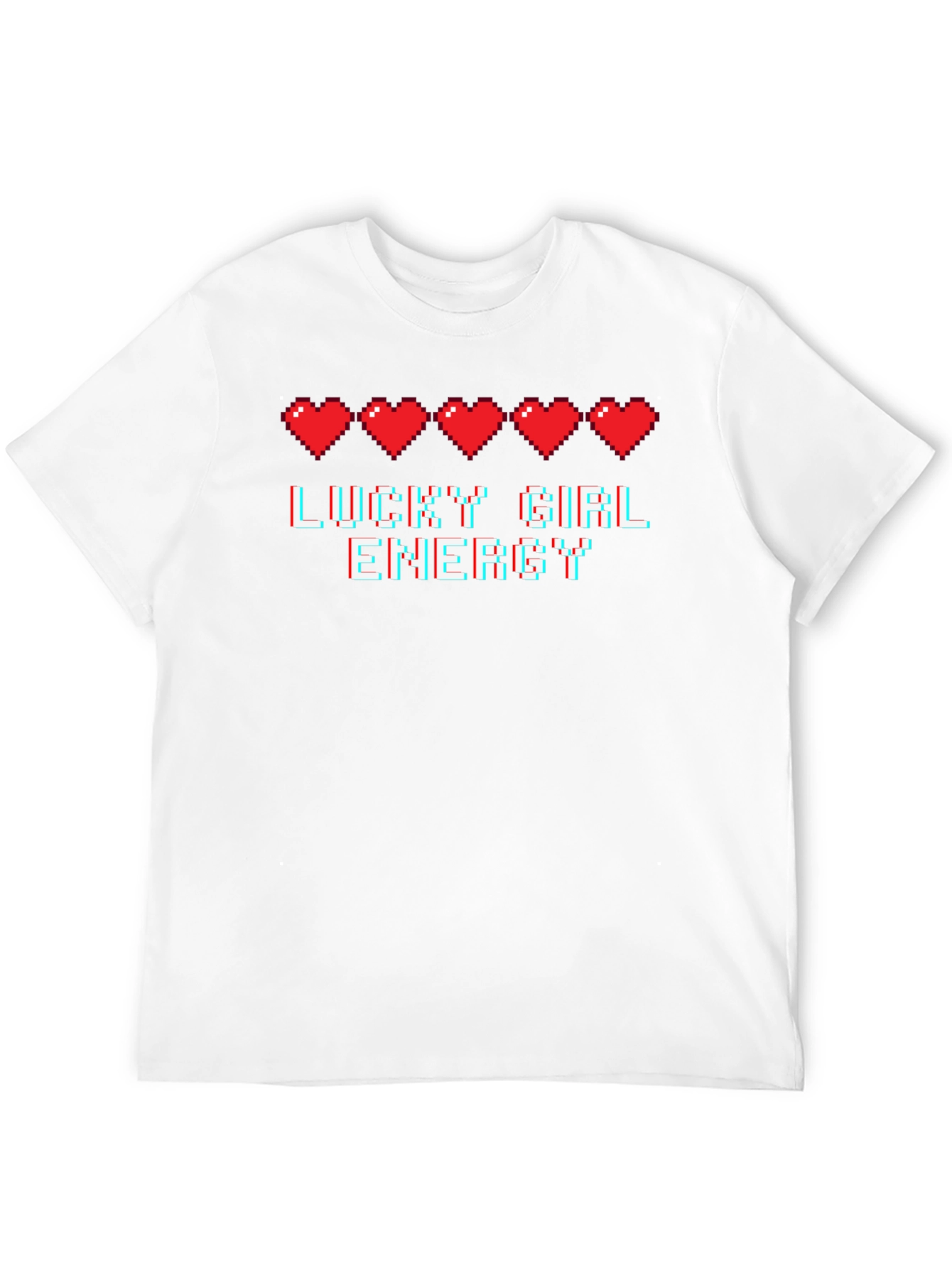 Lucky Girl Energy Gamer Heart Graphic Tee