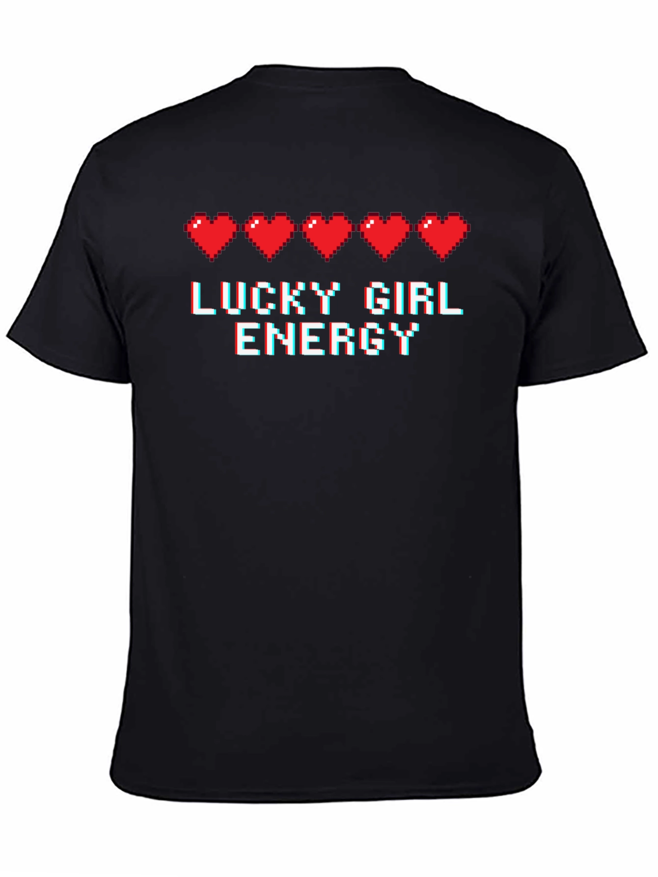 Lucky Girl Energy Gamer Heart Graphic Tee