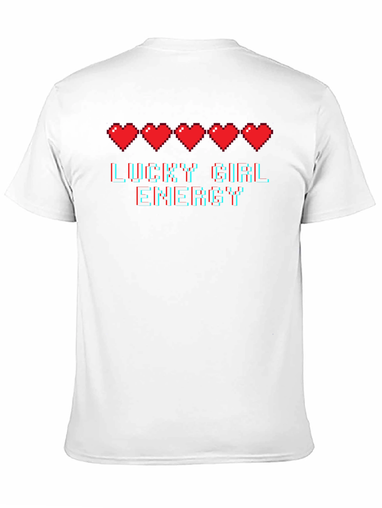 Lucky Girl Energy Gamer Heart Graphic Tee
