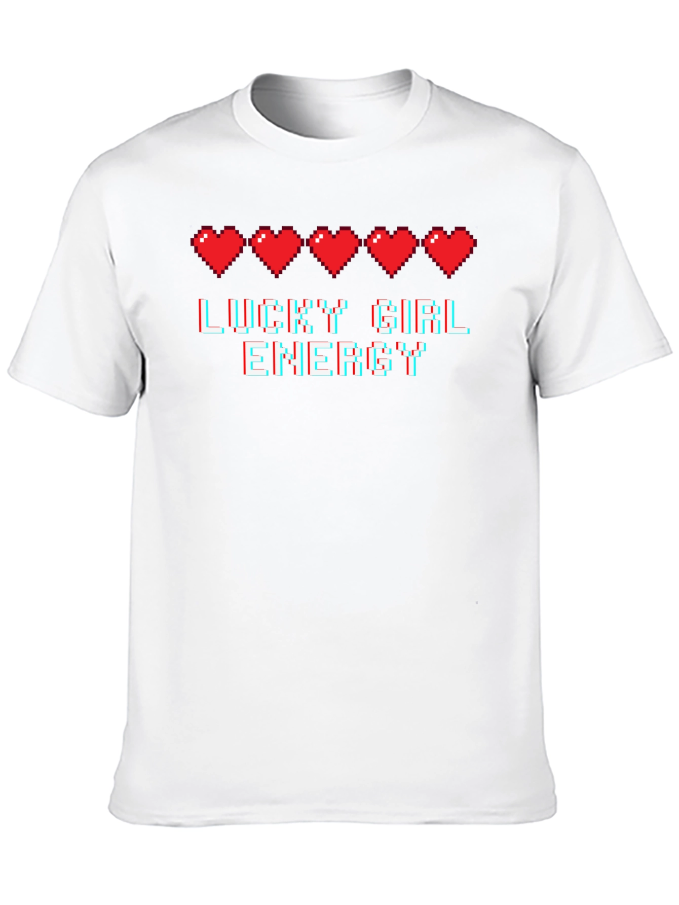 Lucky Girl Energy Gamer Heart Graphic Tee