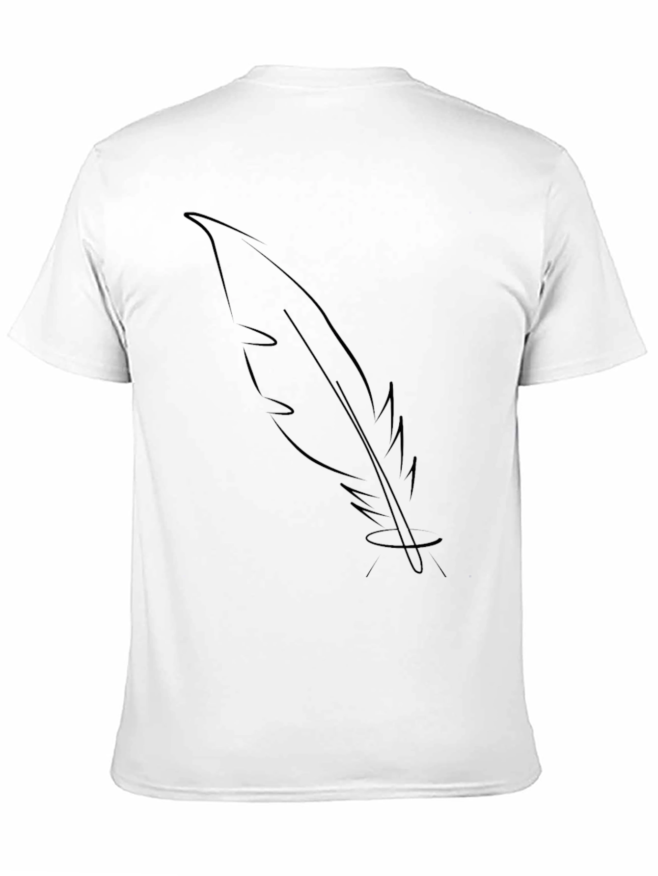 Feather Graphic Black T-Shirt