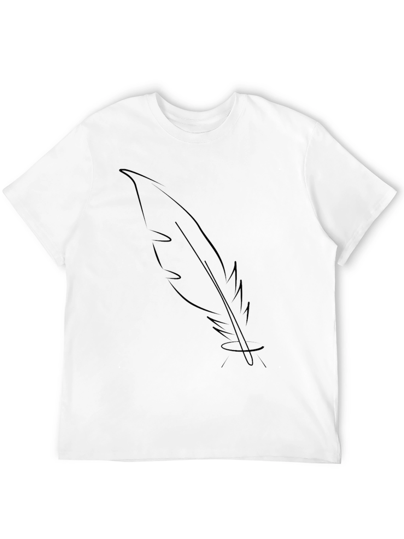 Feather Graphic Black T-Shirt