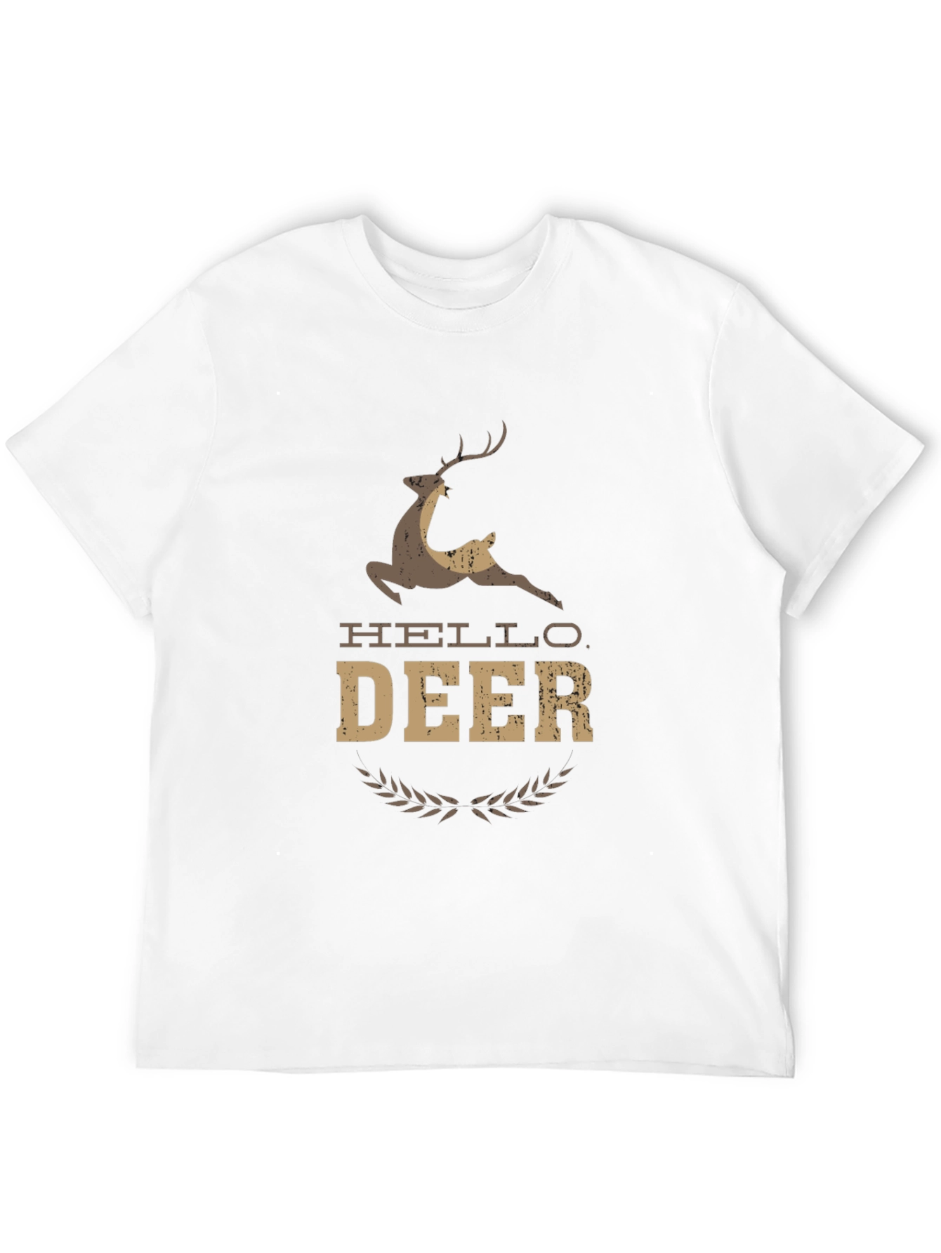 Hello Deer Graphic Tee - Unisex Black T-Shirt