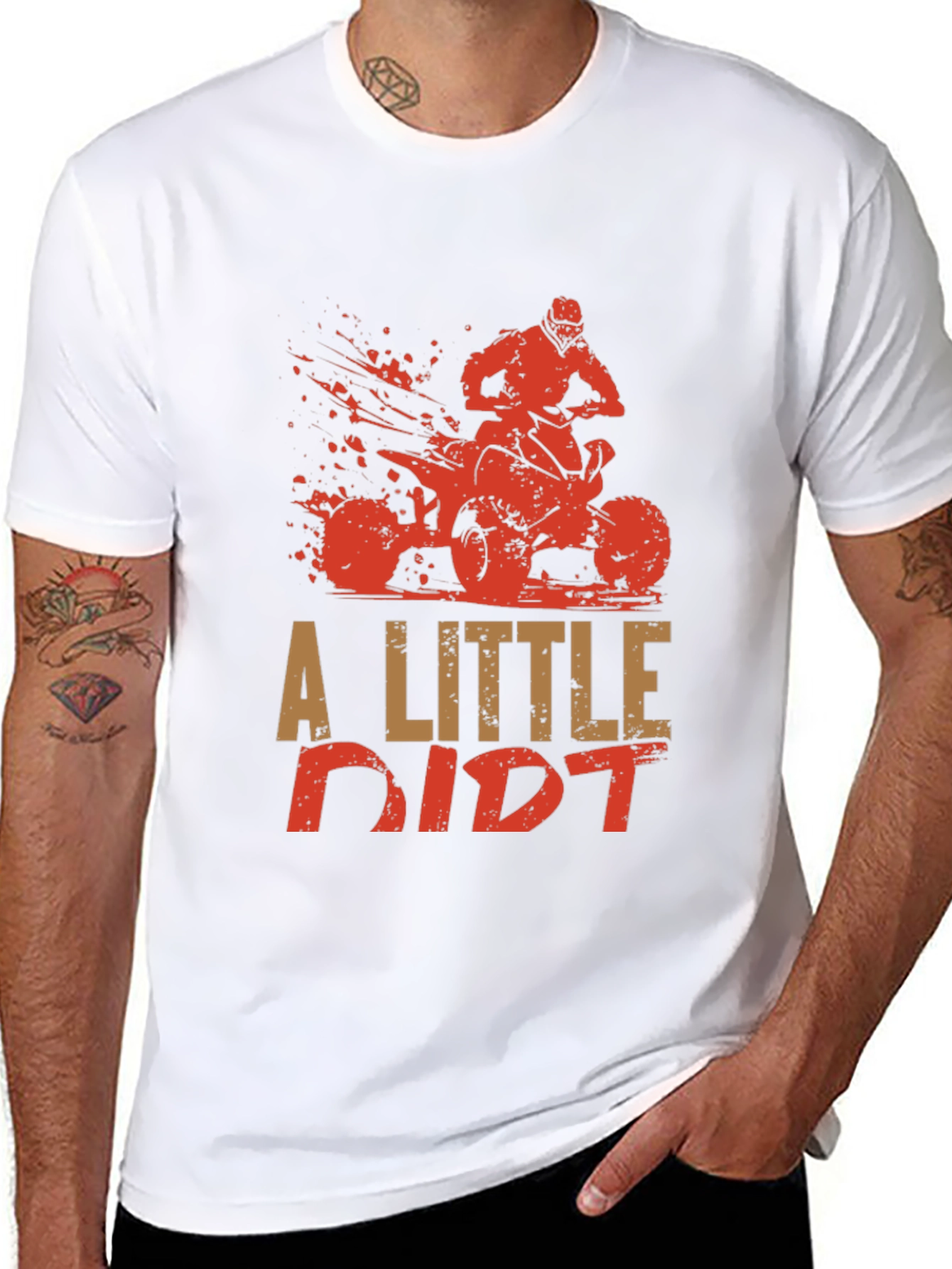 A Little Dirt ATV Graphic Tee - Black