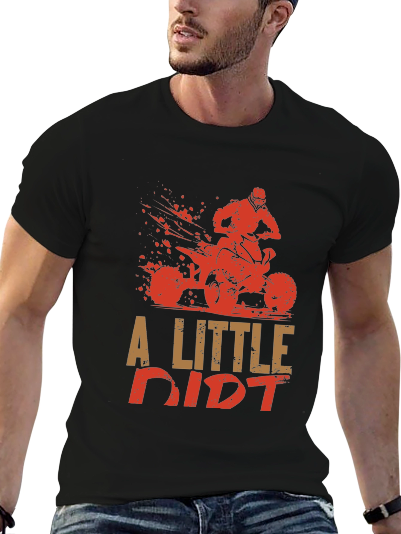 A Little Dirt ATV Graphic Tee - Black