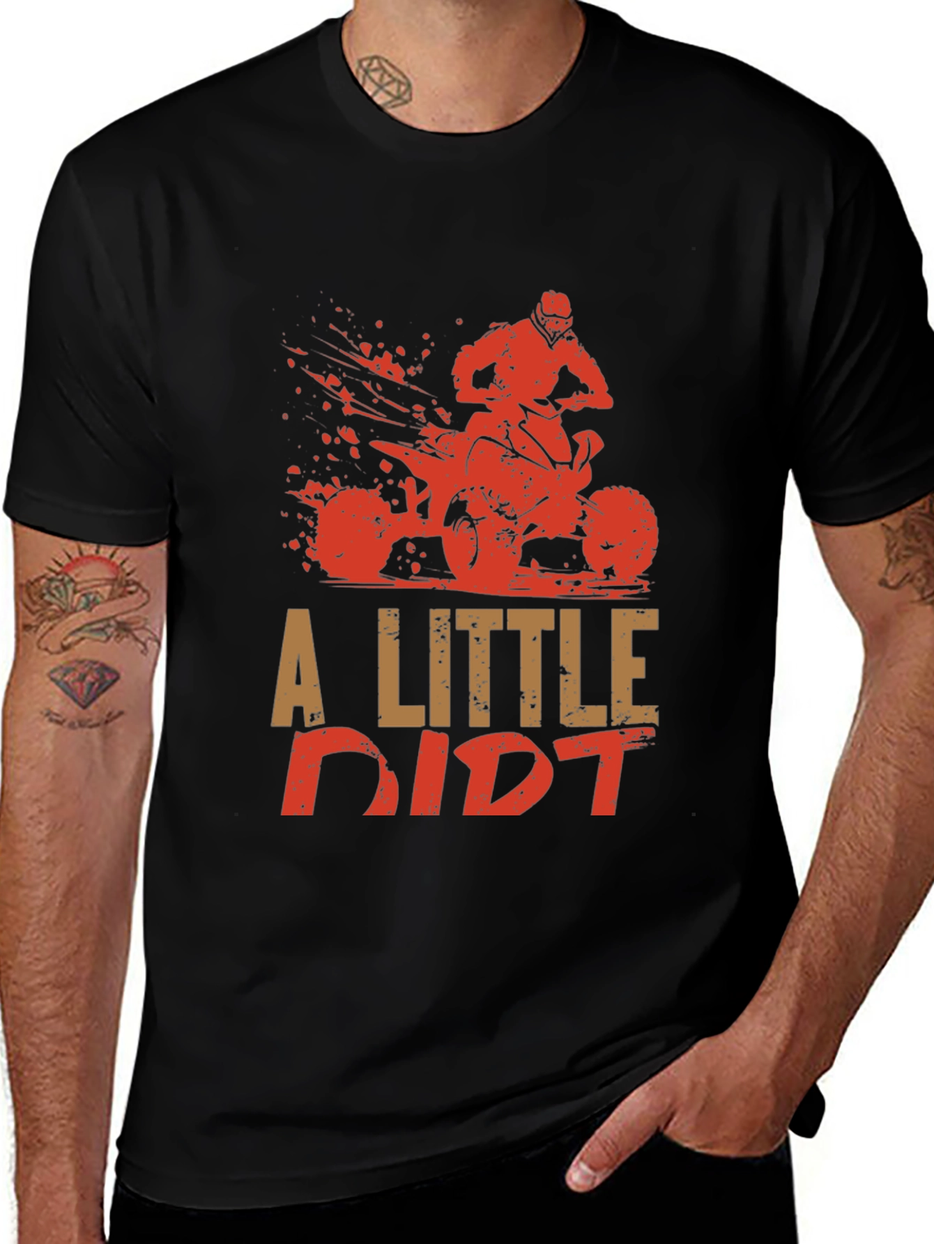 A Little Dirt ATV Graphic Tee - Black