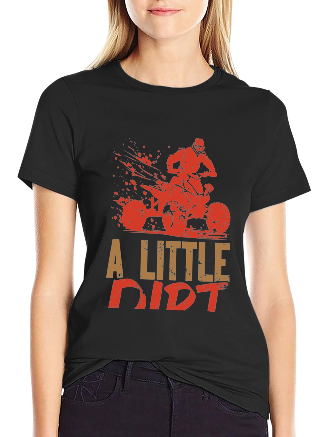 A Little Dirt ATV Graphic Tee - Black