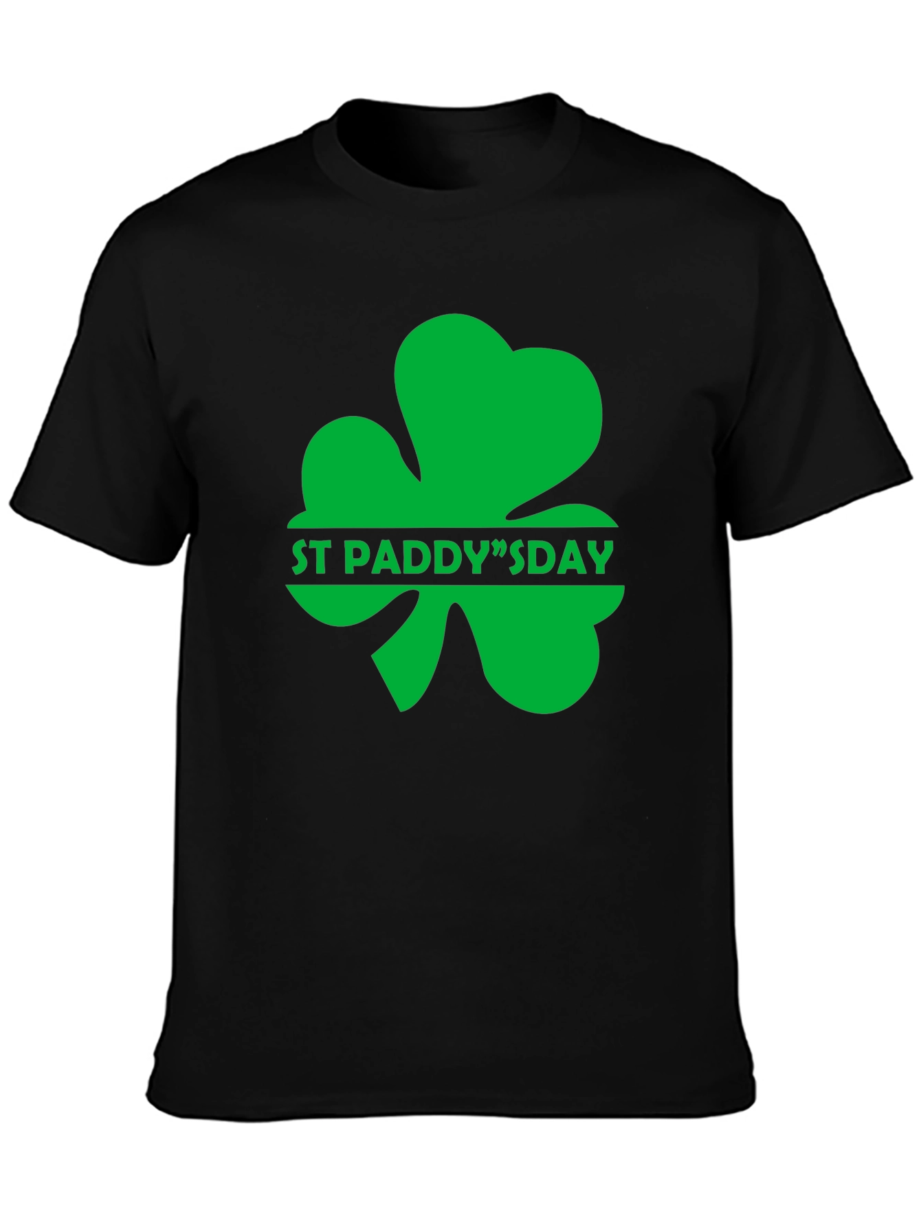 St. Paddys Day Clover Graphic Tee - Black
