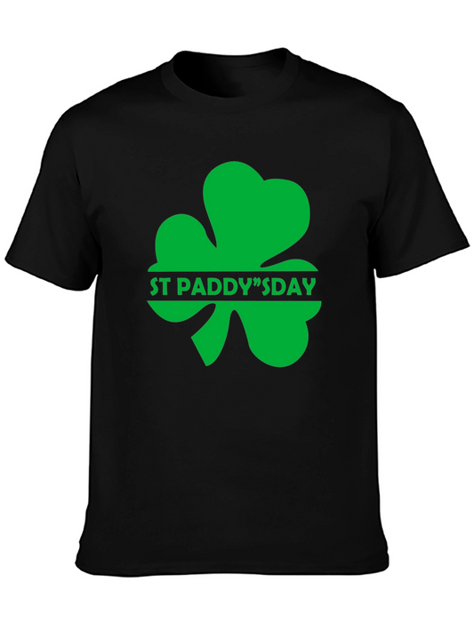 St. Paddys Day Clover Graphic Tee - Black