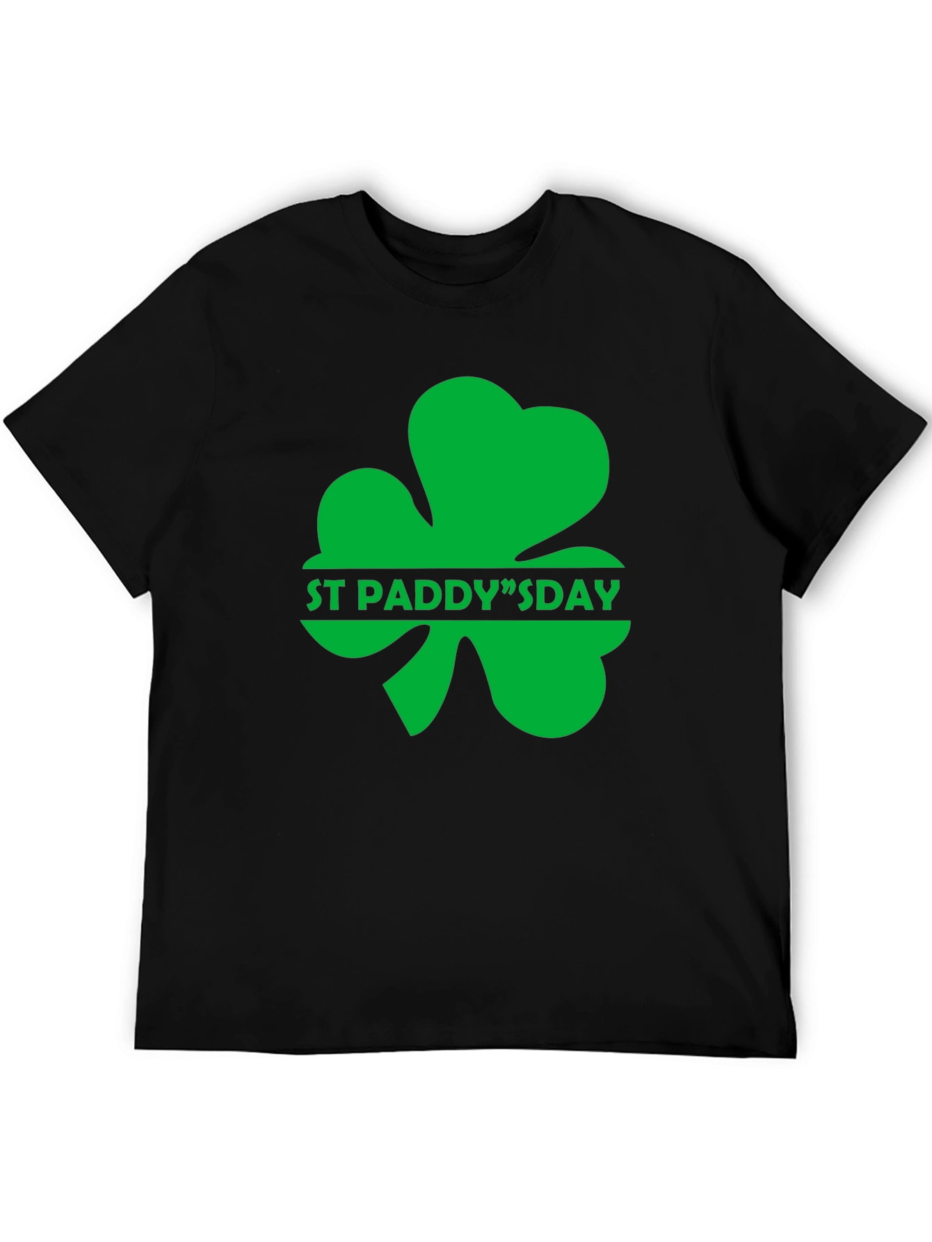 St. Paddys Day Clover Graphic Tee - Black