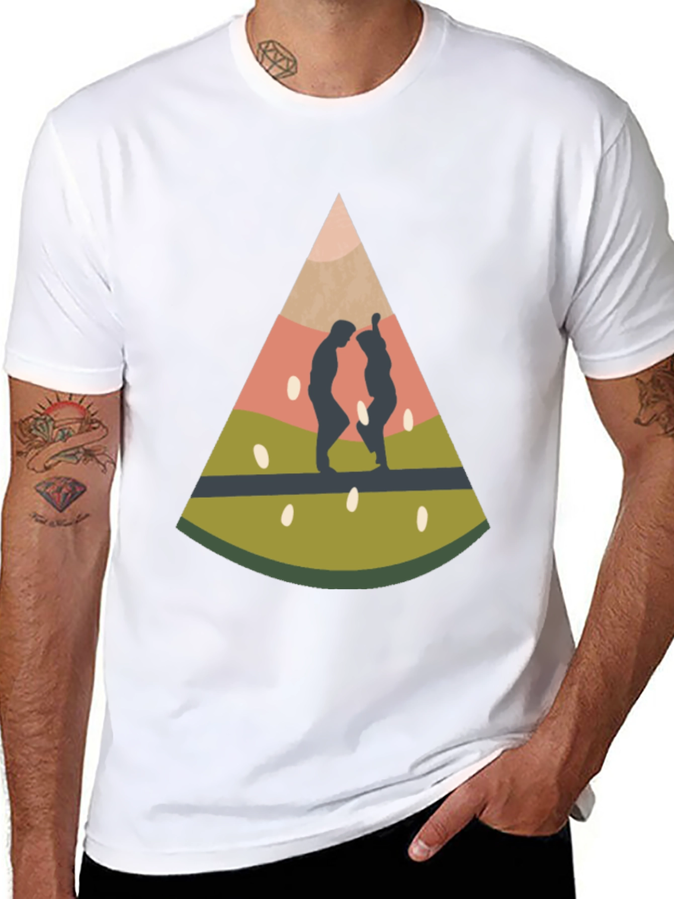 Watermelon Slice Graphic Print T-Shirt