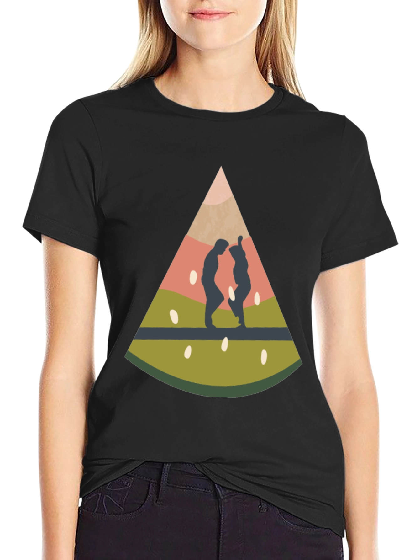 Watermelon Slice Graphic Print T-Shirt