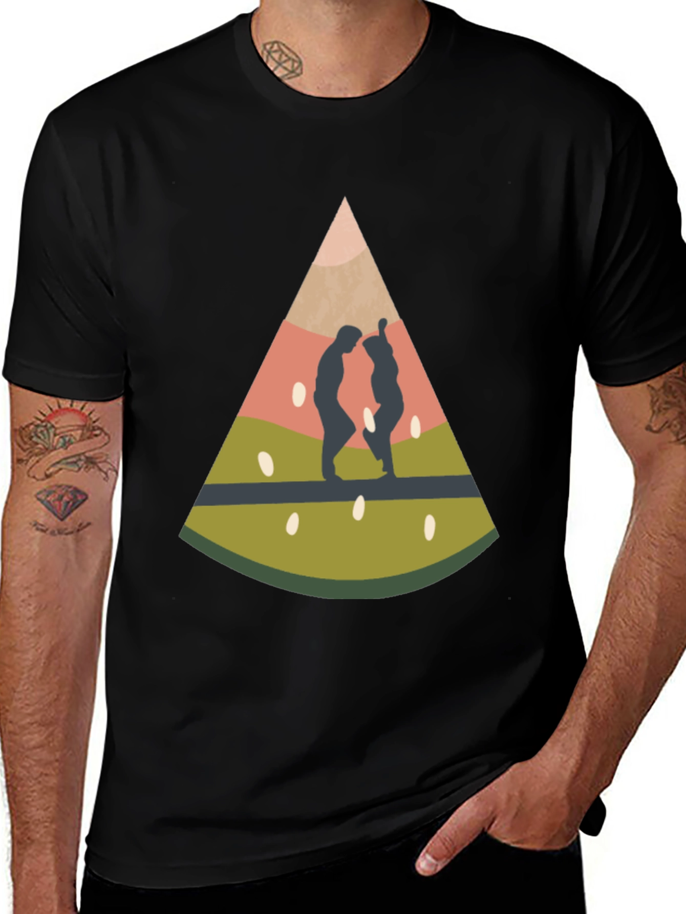Watermelon Slice Graphic Print T-Shirt